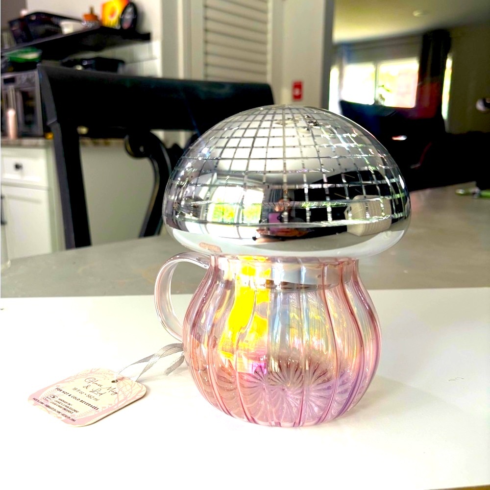 Enchanted Forest Glass Mug and Lid